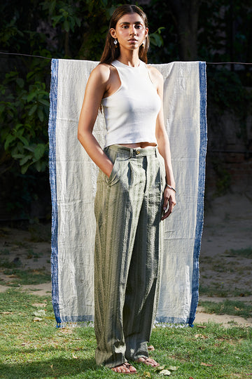 "GRAPEVINE" EMBROIDERED TROUSERS (Women)